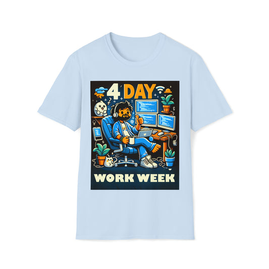 4 Day Work Week Geeky Threads Unisex Softstyle T-Shirt