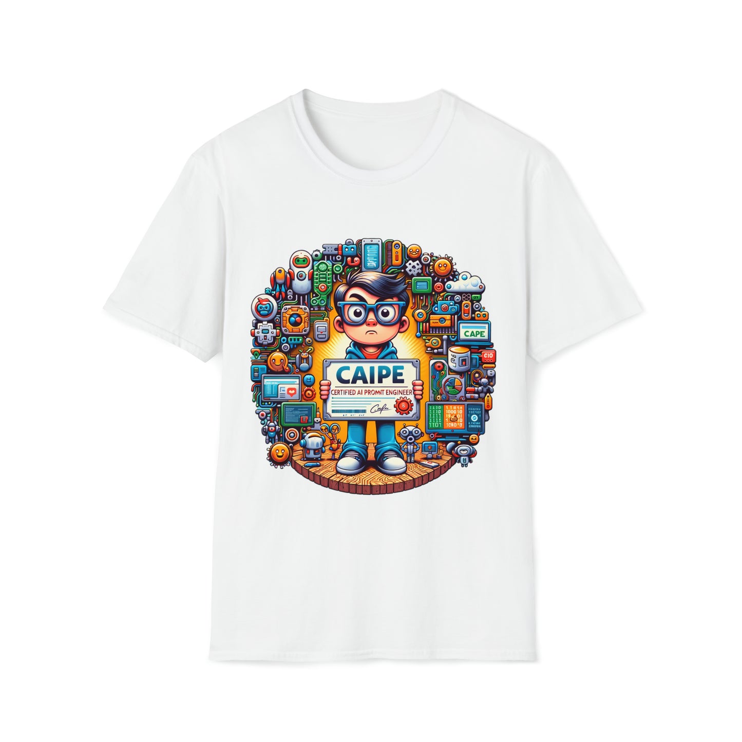 CAIPE Certified AI Prompt Engineer - Geeky Threads Unisex Softstyle T-Shirt