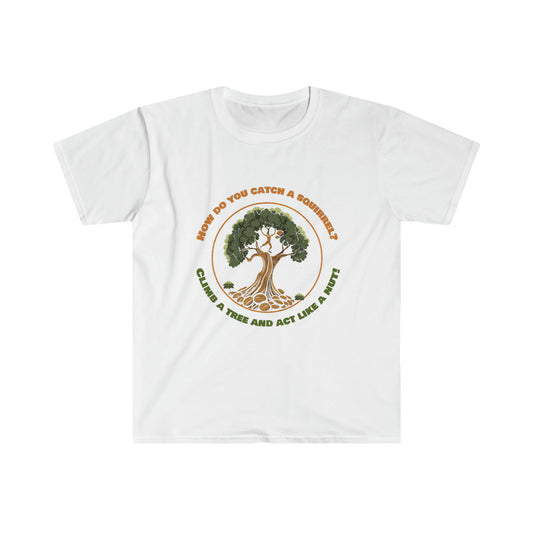 Dad Jokes Catch a Squirrel Unisex Softstyle T-Shirt
