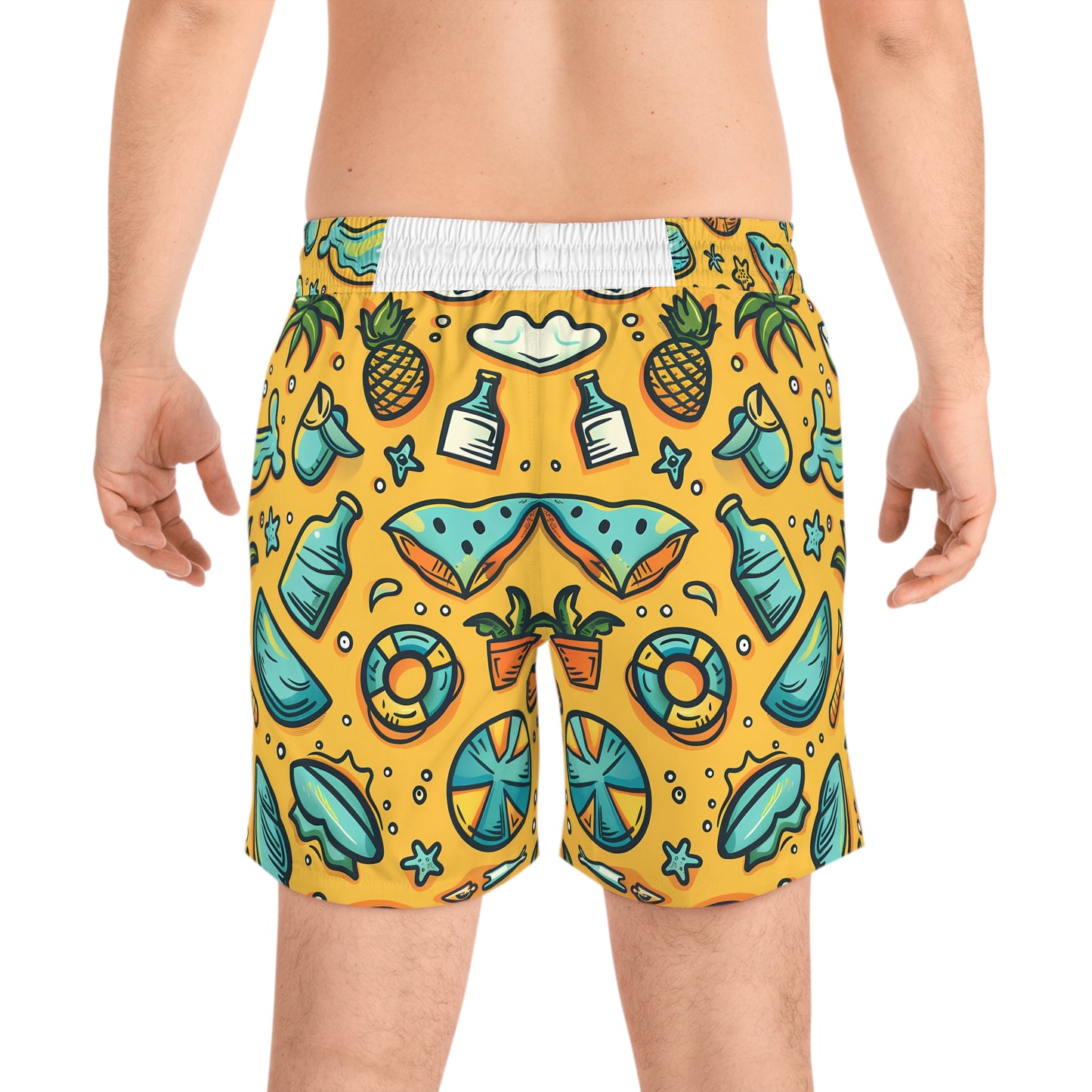 Shoreline Strut Men's Mid-Length Boardshorts.