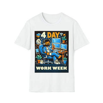 4 Day Work Week Geeky Threads Unisex Softstyle T-Shirt