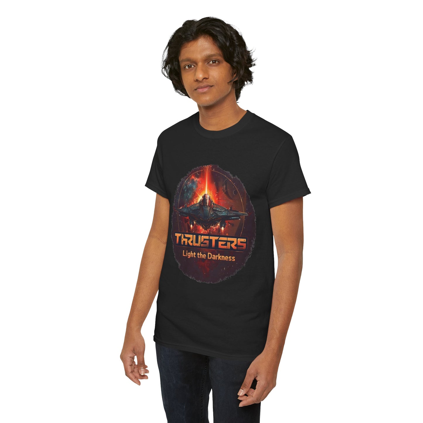 IOGDJ Thrusters Light the Darkness Unisex Heavy Cotton Tee