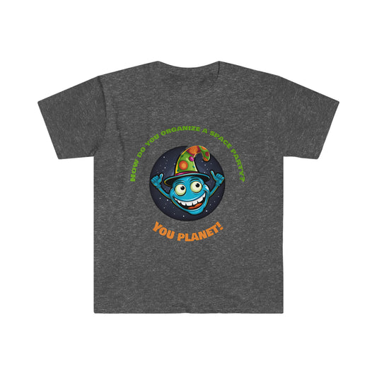 Dad Jokes Space Party Unisex Softstyle T-Shirt