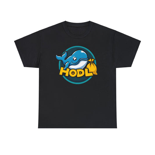 Cyrpto HODL Whale Unisex Heavy Cotton Tee