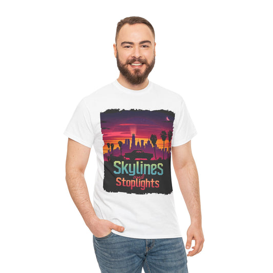 IOGDJ Skylines and Stoplights Unisex Heavy Cotton Tee