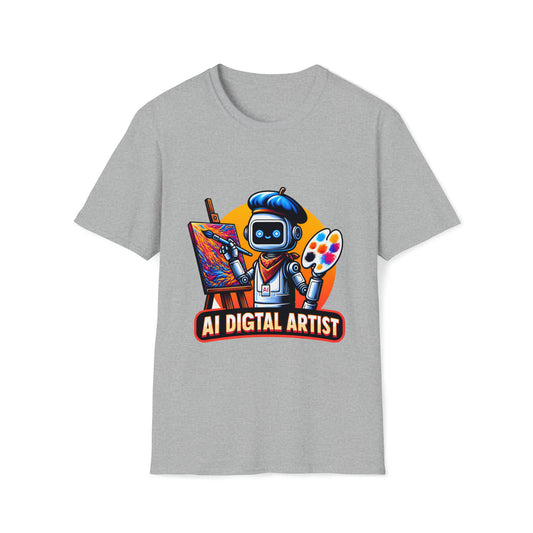 AI Digital Artist - Geeky Threads Unisex Softstyle T-Shirt