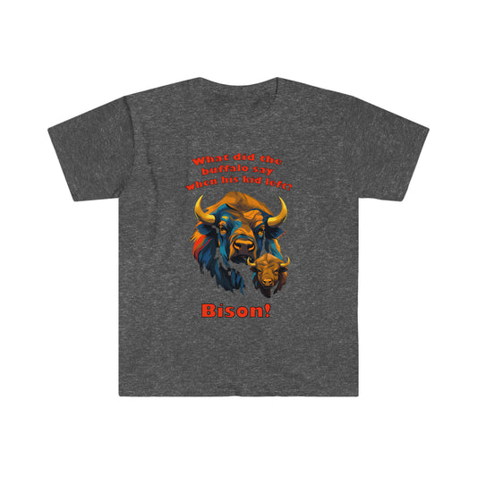 Dad Jokes Bison Unisex Softstyle T-Shirt