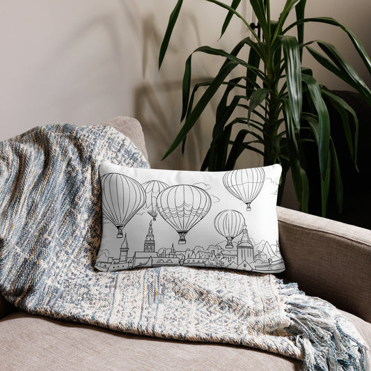 Inkspirational Hot Air Balloons over Turkey Pillow Case