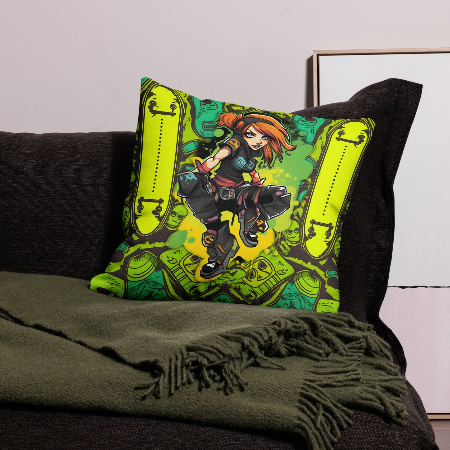 Products Mira PowerSurge Skatergirl Premium Pillow Case