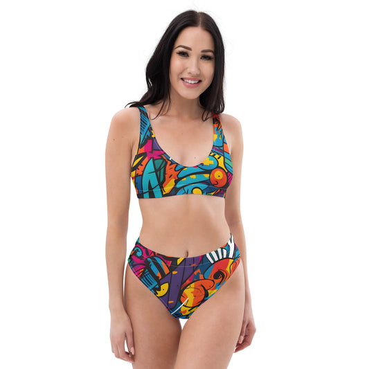 Iridescent Island Recycled high-waisted bikini