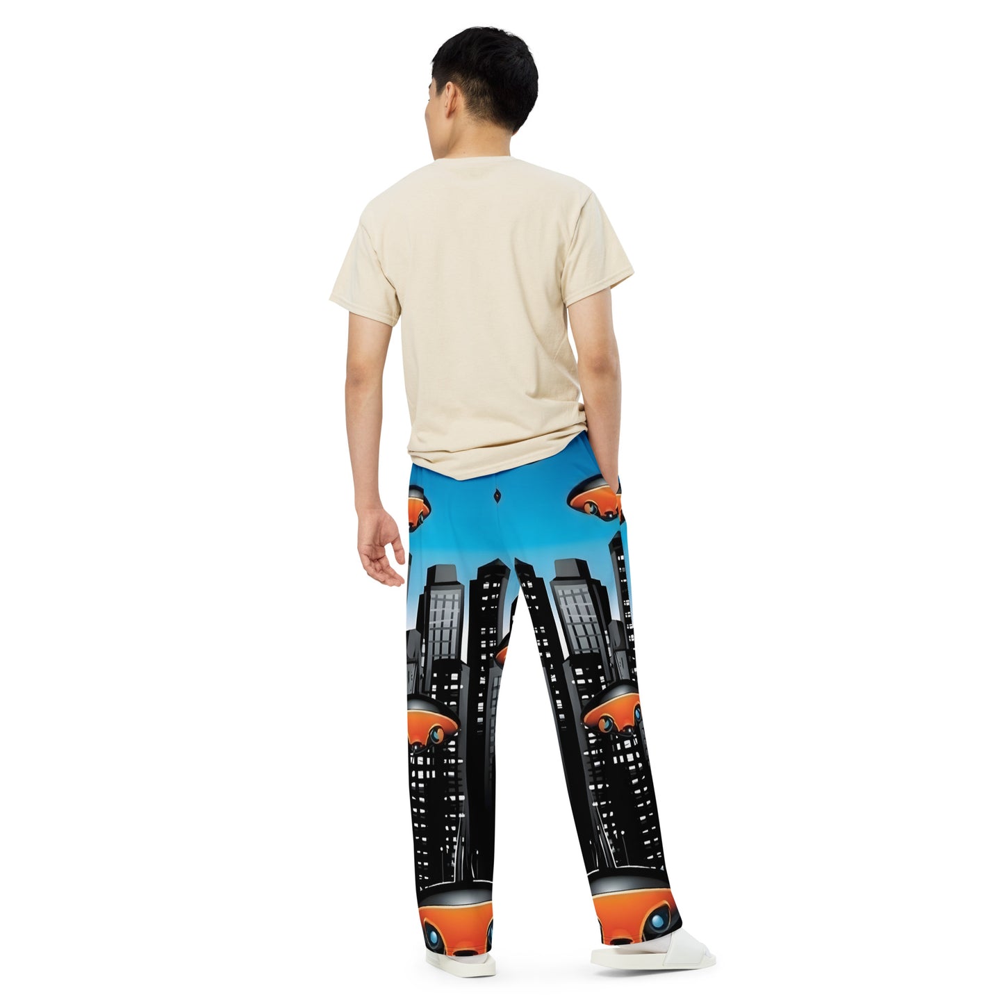 Cosmic Invader Corps All-over print unisex wide-leg pants