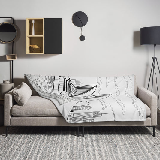 Inkspirations Sydney Opera House Throw Blanket