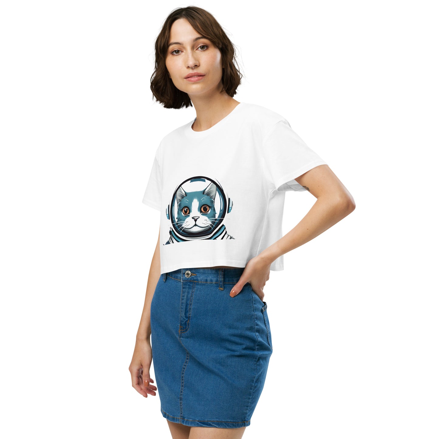 Spacecat Women’s crop top
