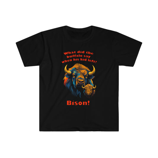 Dad Jokes Bison Unisex Softstyle T-Shirt