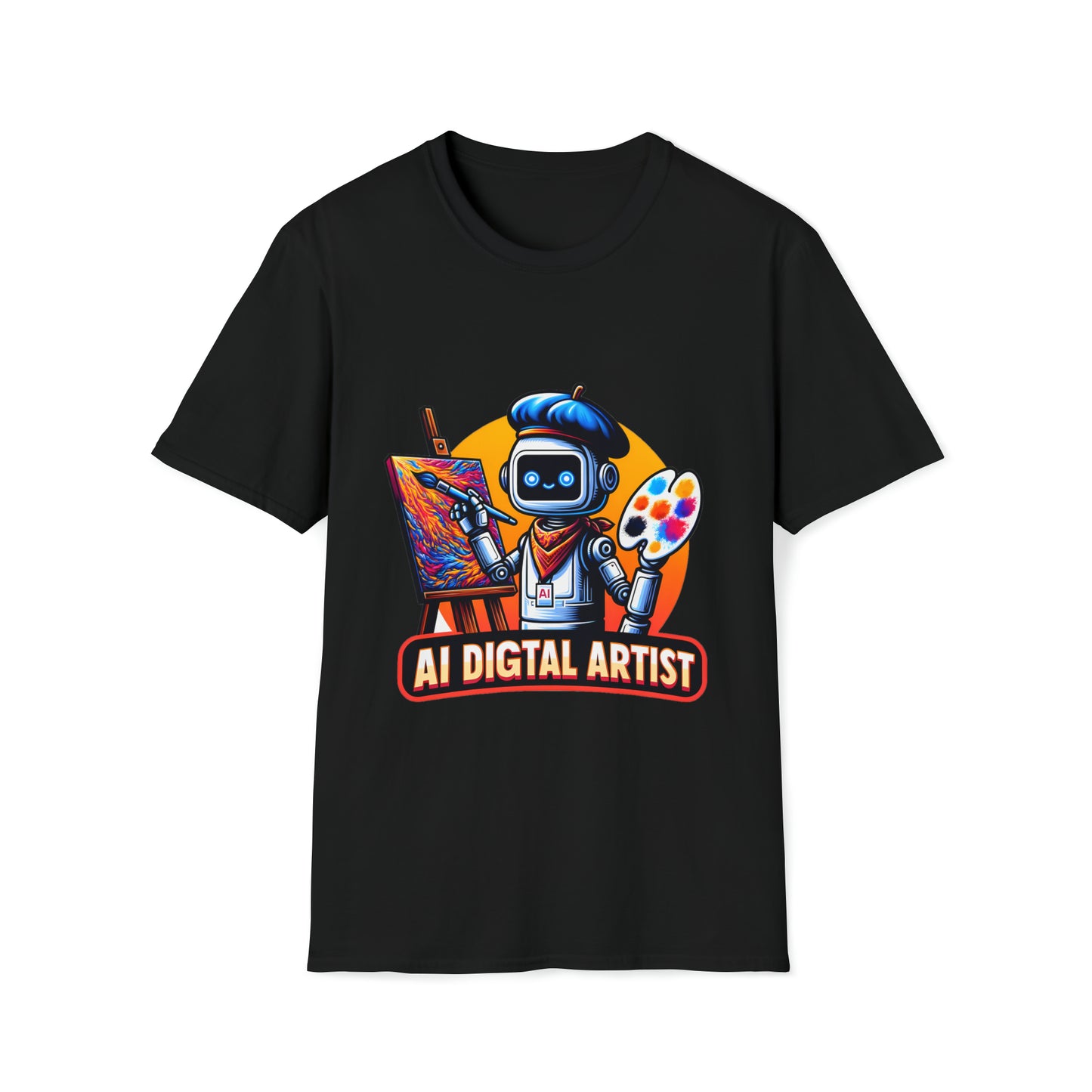 AI Digital Artist  - Geeky Threads Unisex Softstyle T-Shirt