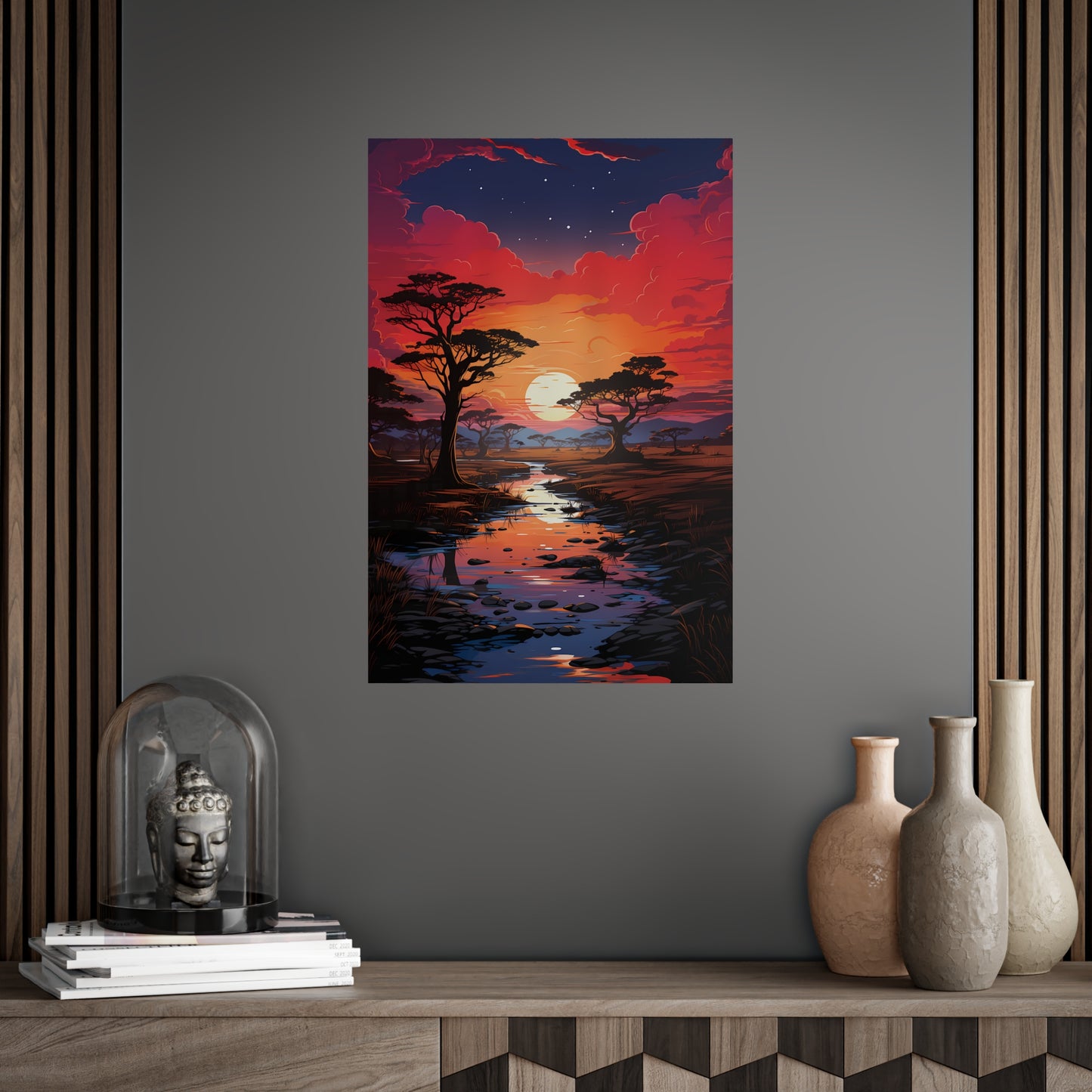 Safari Sunset Poster