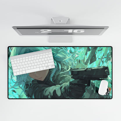 Gamer Desk Mat — Action Anime Girl Gaming Mousepad