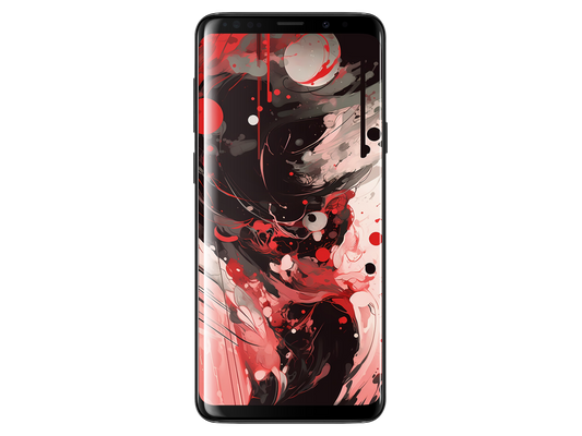 Mobile Phone Wallpaper Ceramic Swirls in Dark Red Depths 1080 x 1920