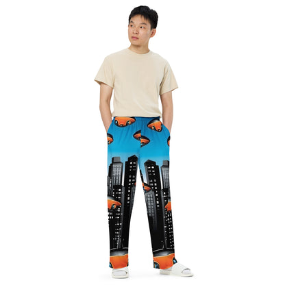 Cosmic Invader Corps All-over print unisex wide-leg pants