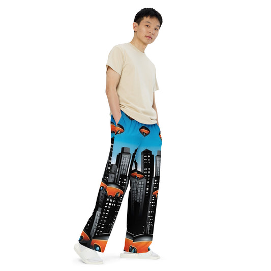 Cosmic Invader Corps All-over print unisex wide-leg pants