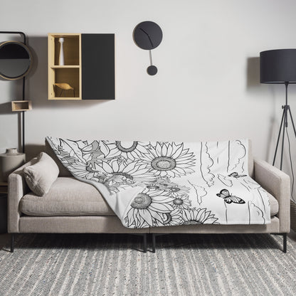 Inkspirations Sunflower Throw Blanket