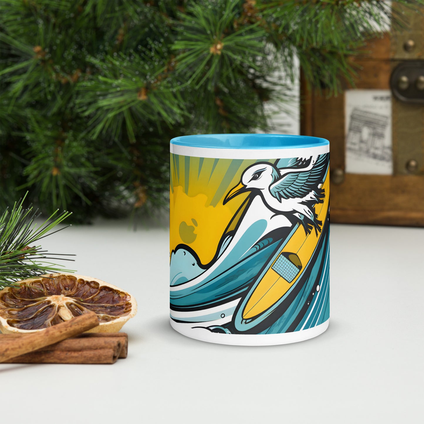 Surfin Bird Mug with Color Inside